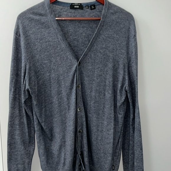 Hugo Boss Size XXL Slim Fit Cardigan. Blueish Grey in Colour. 100% Wool, VGUC - Picture 2 of 16